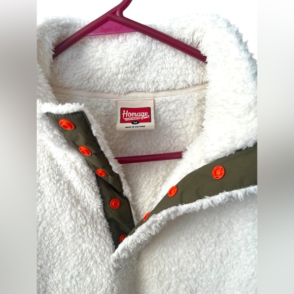 HOMAGE White Sherpa Fleece Pullover Sweater - Picture 3 of 3